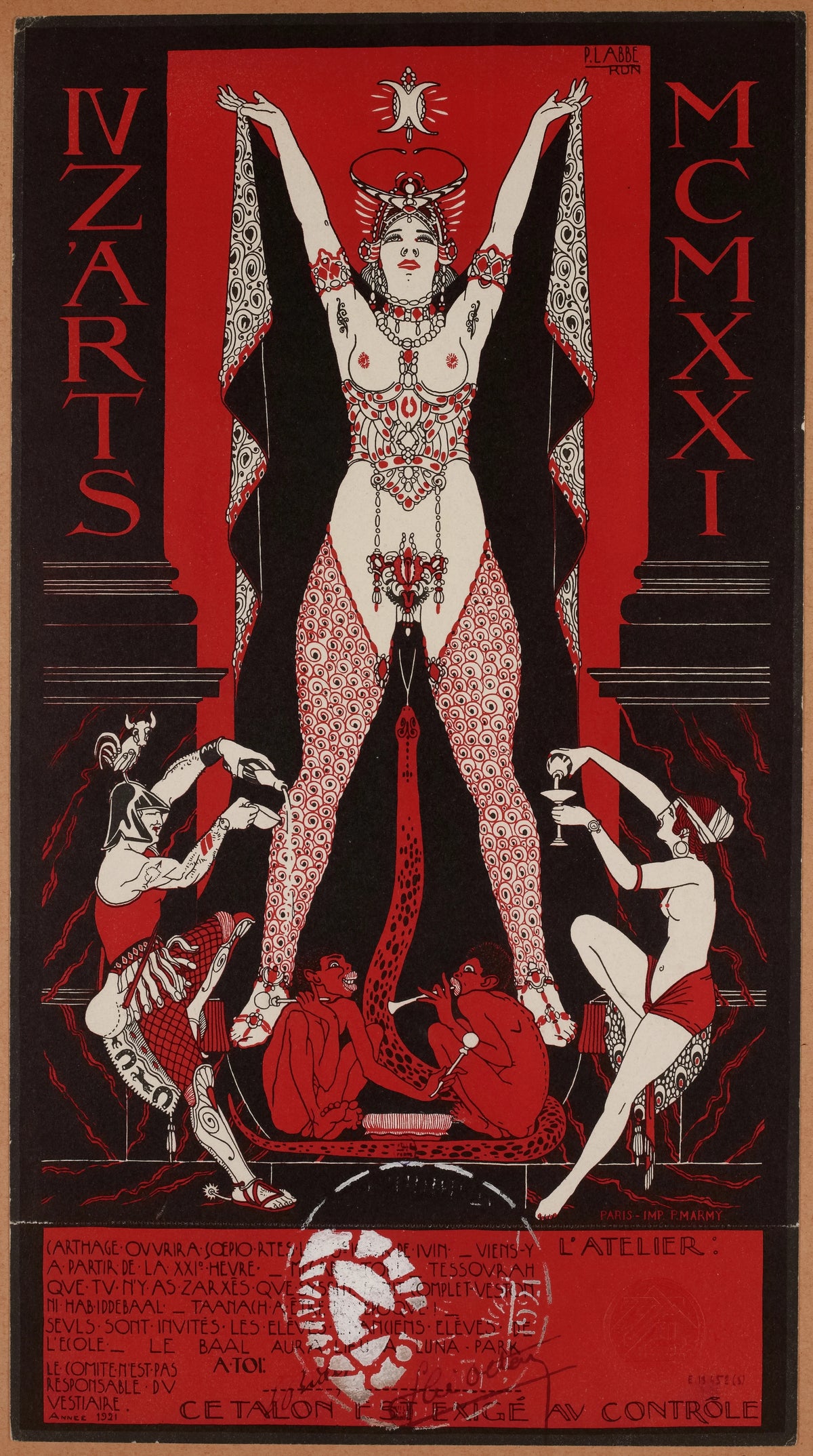 Anonim - Quat'Z'Arts, 10 Juin 1921 à Luna Park. Thème de Carthage (1921)