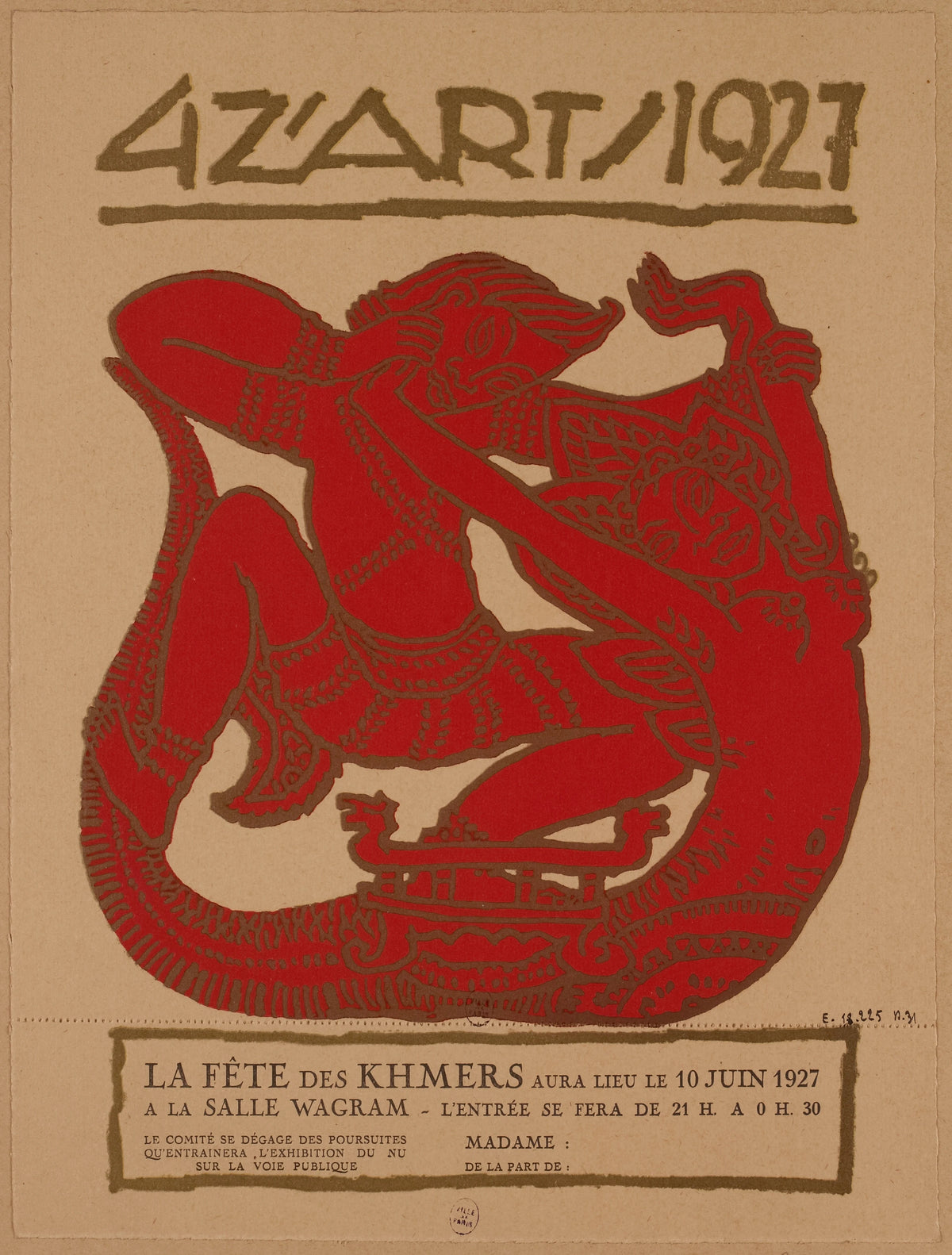 Anonim - Quat'Z'Arts, 10 Juin 1927 à la salle Wagram (1927)