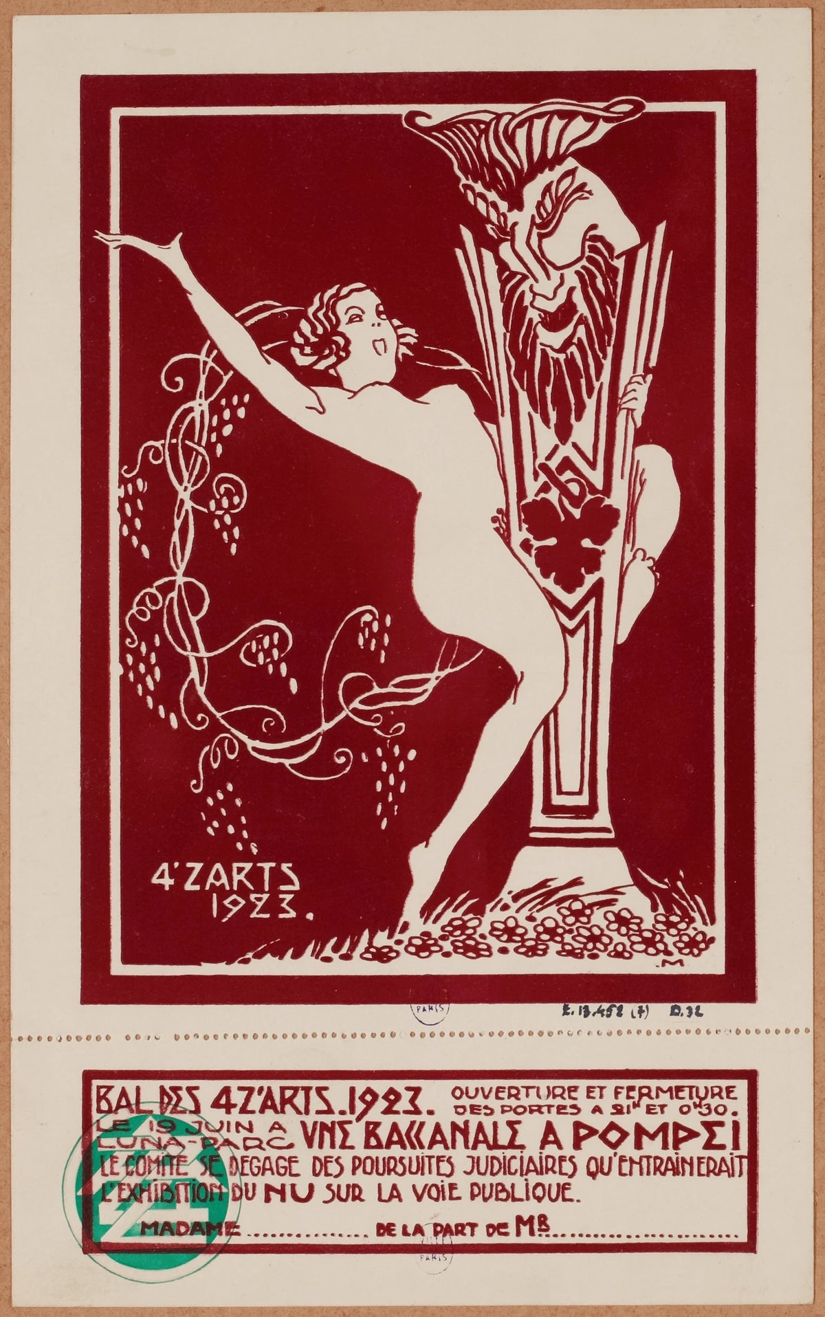 Anonim - Quat'Z'Arts, 19 Juin 1923 à Luna Park. thème Bacchanale à Po (1923)