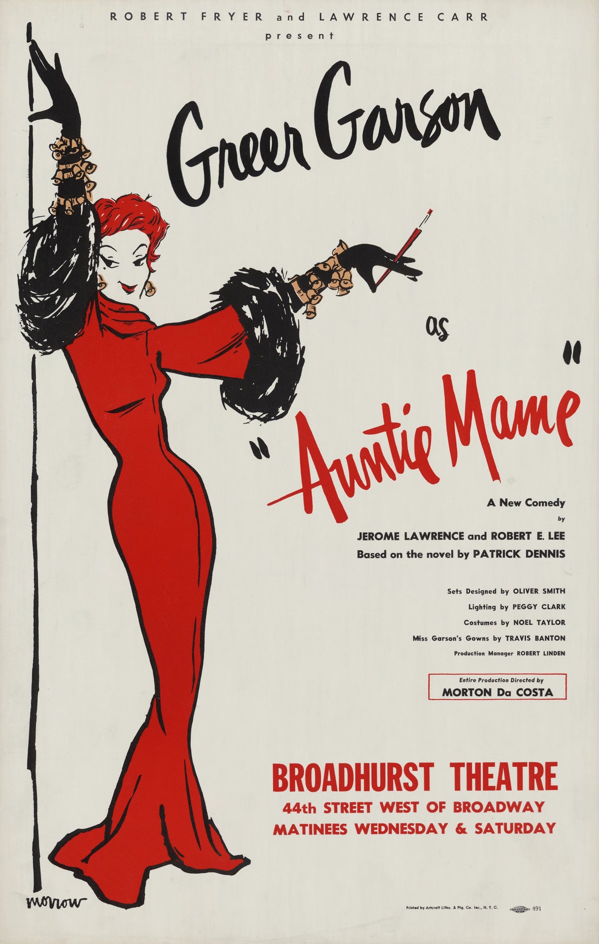 Artcraft Lithograph - Greer Garson as 'Auntie Mame' (1958)