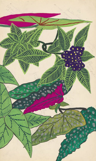 Atelier Martine - Design for embroidery of flowers and leaves (circa 1914)