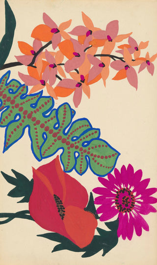 Atelier Martine - Design for embroidery of leaves and flowers (circa 1914)
