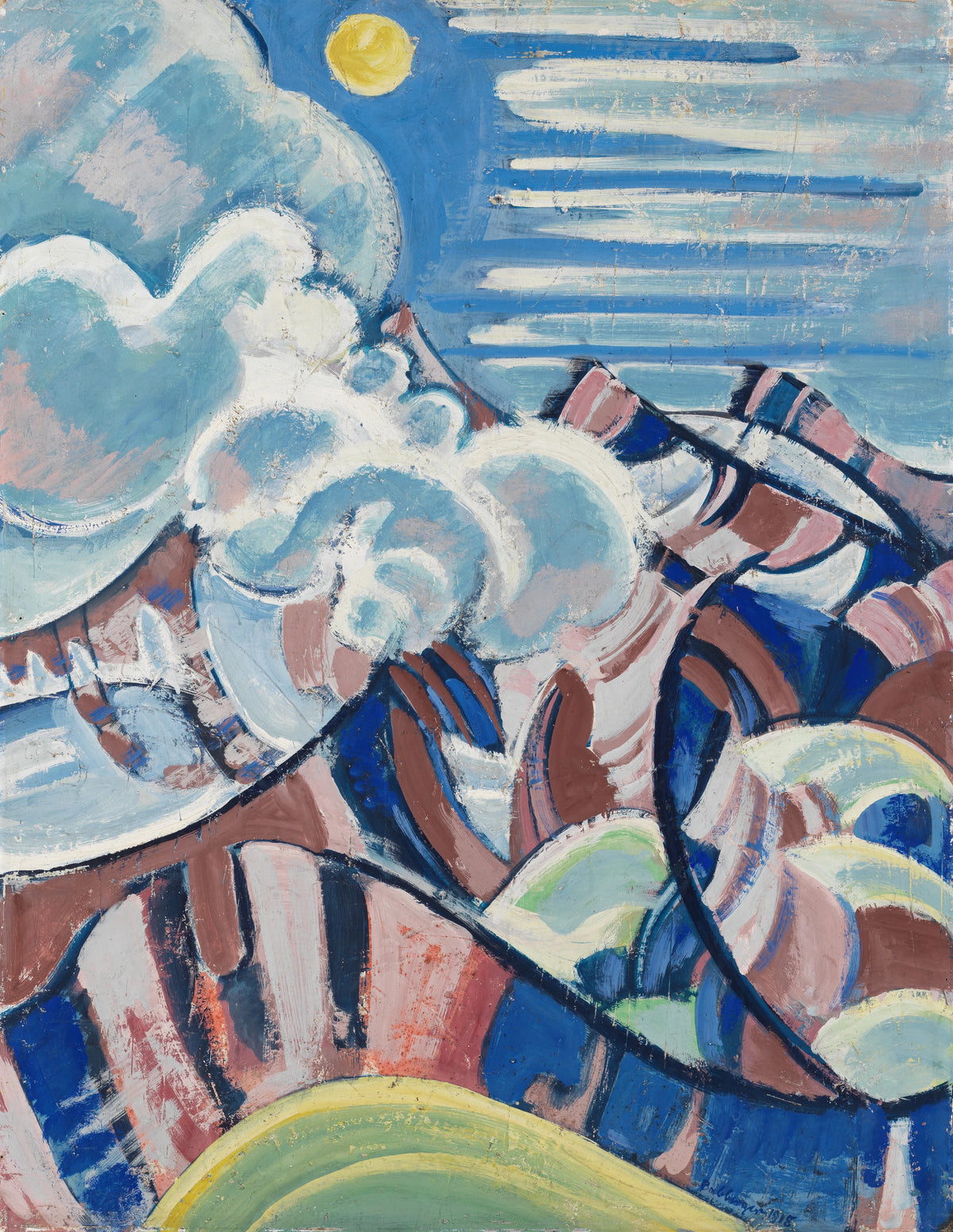 August Babberger - Blick über das Gental (1918)