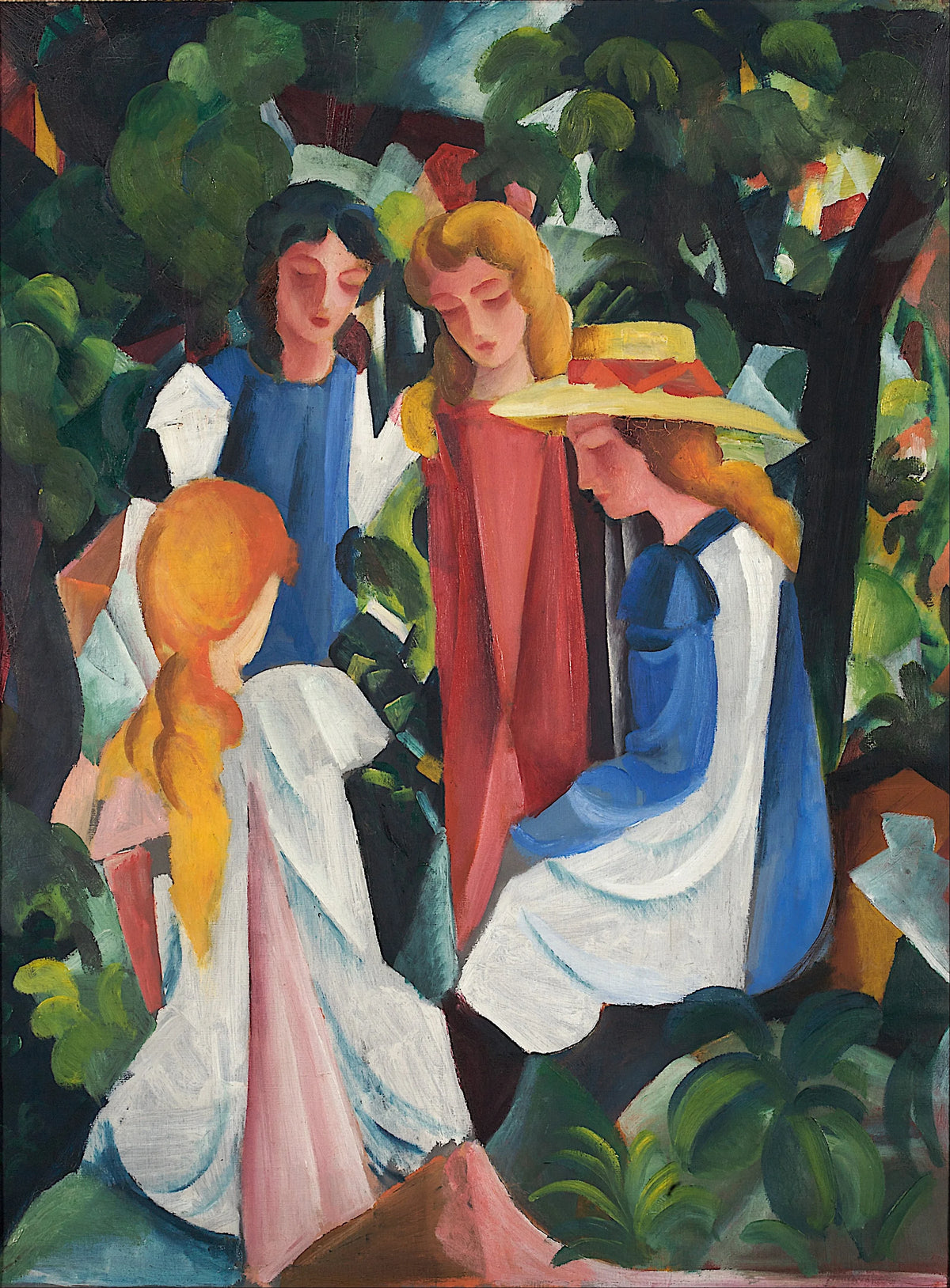 August Macke - Four Girls (1912-1913)