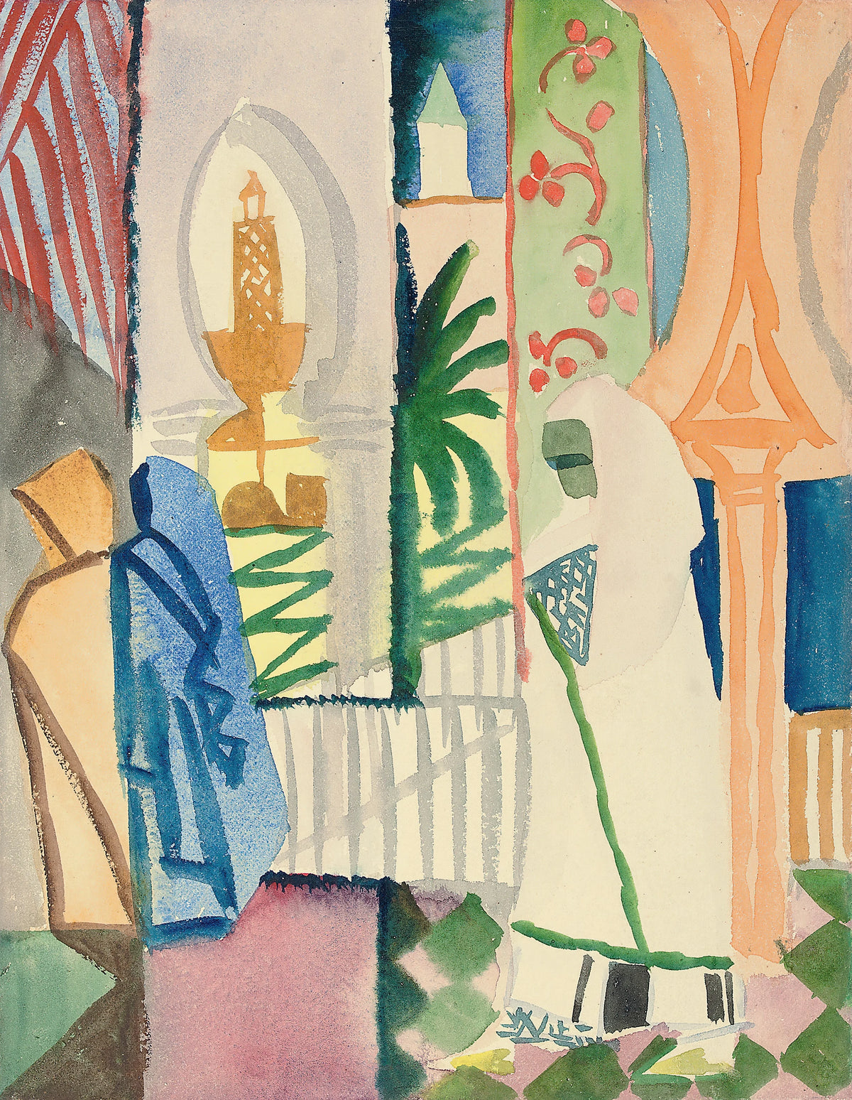 August Macke - In der Tempelhalle (1914)