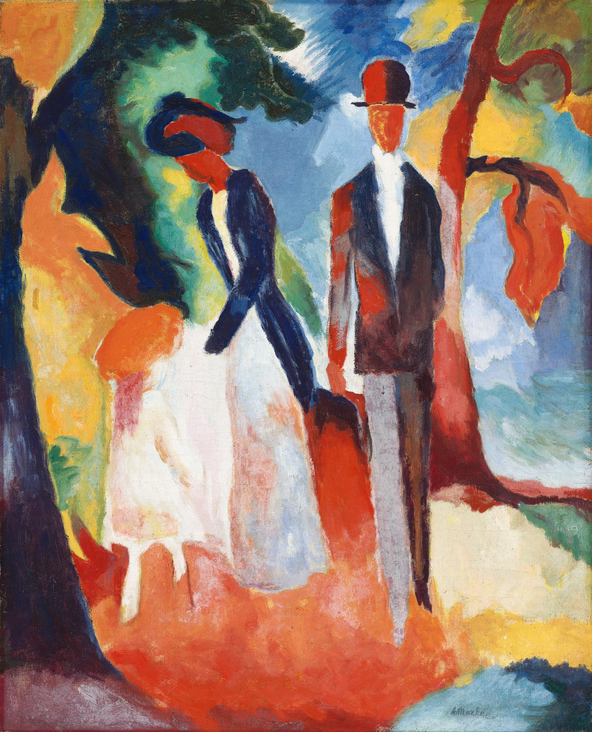 August Macke - People by the Blue Lake (1913)