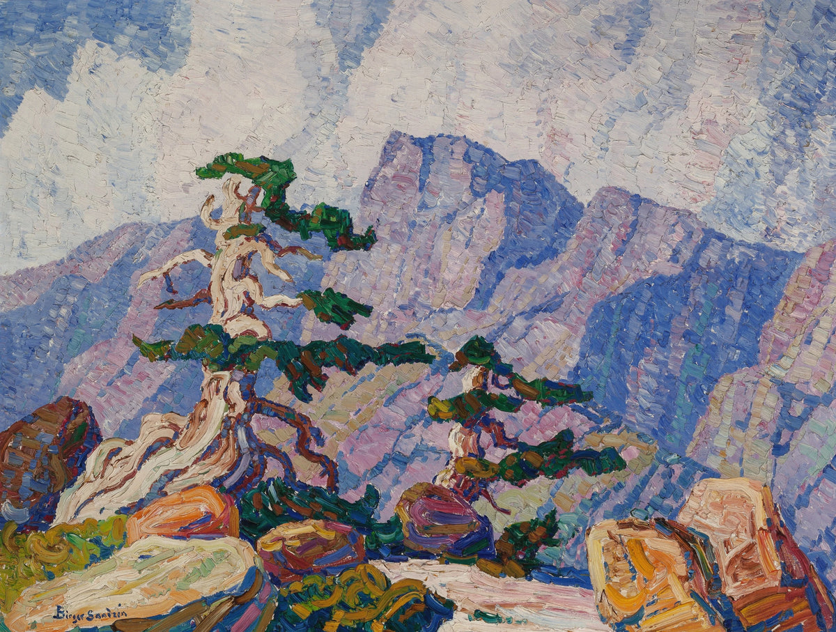 Birger Sandzén - Near the Timberline, Rocky Mountains, Colorado (circa 1919)