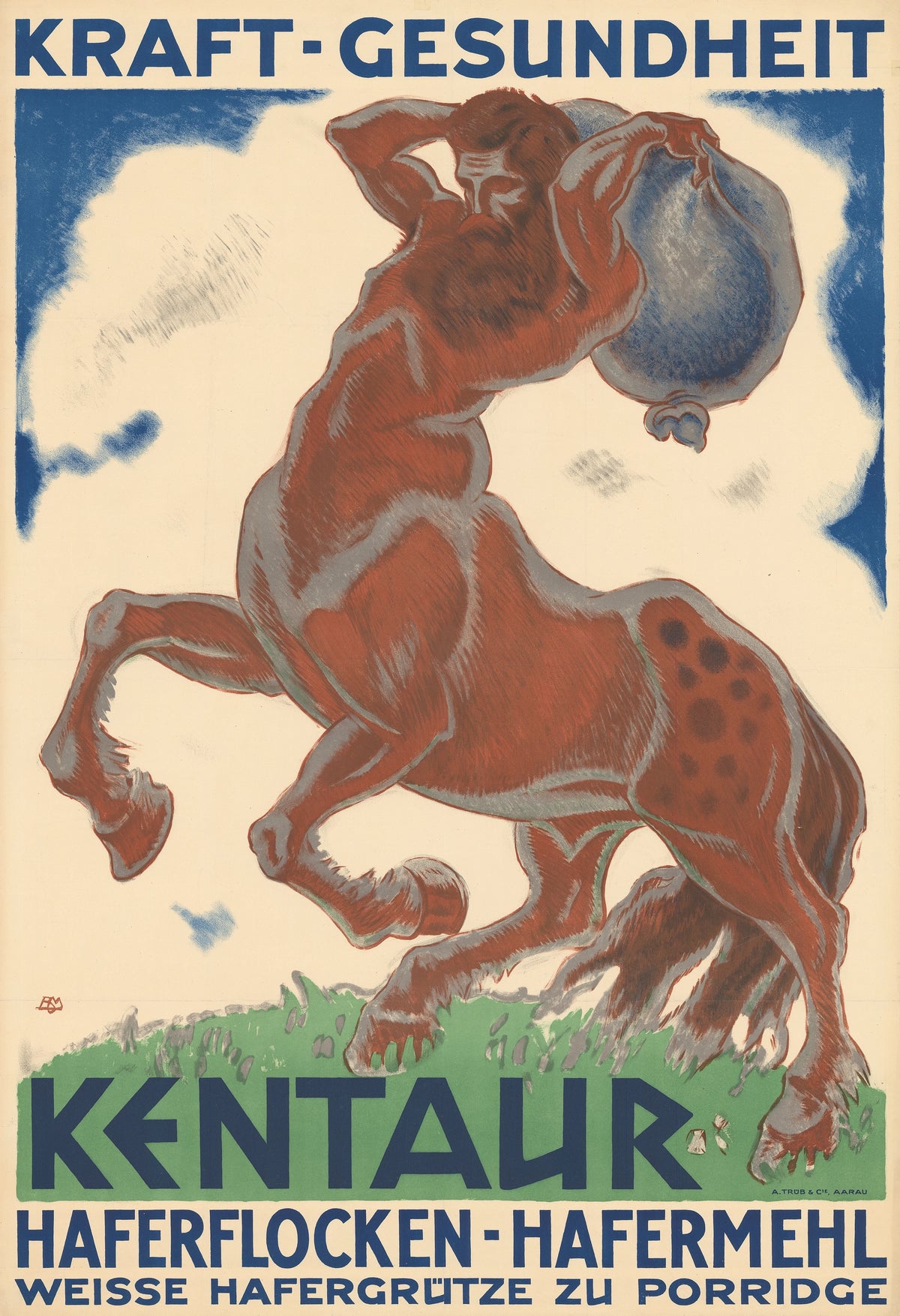 Burkhard Mangold - Kraft - Gesundheit - Kentaur - Haferflocken - Hafermehl (1920)