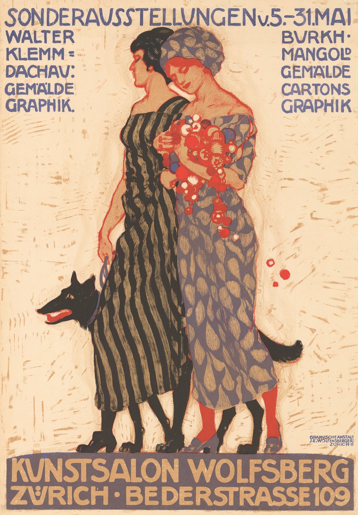 Burkhard Mangold - Sonderausstellungen - Walter Klemm - Burkhard Mangold - Kunstsalon Wolfsberg - Zürich Bederstrasse 109 (1913)