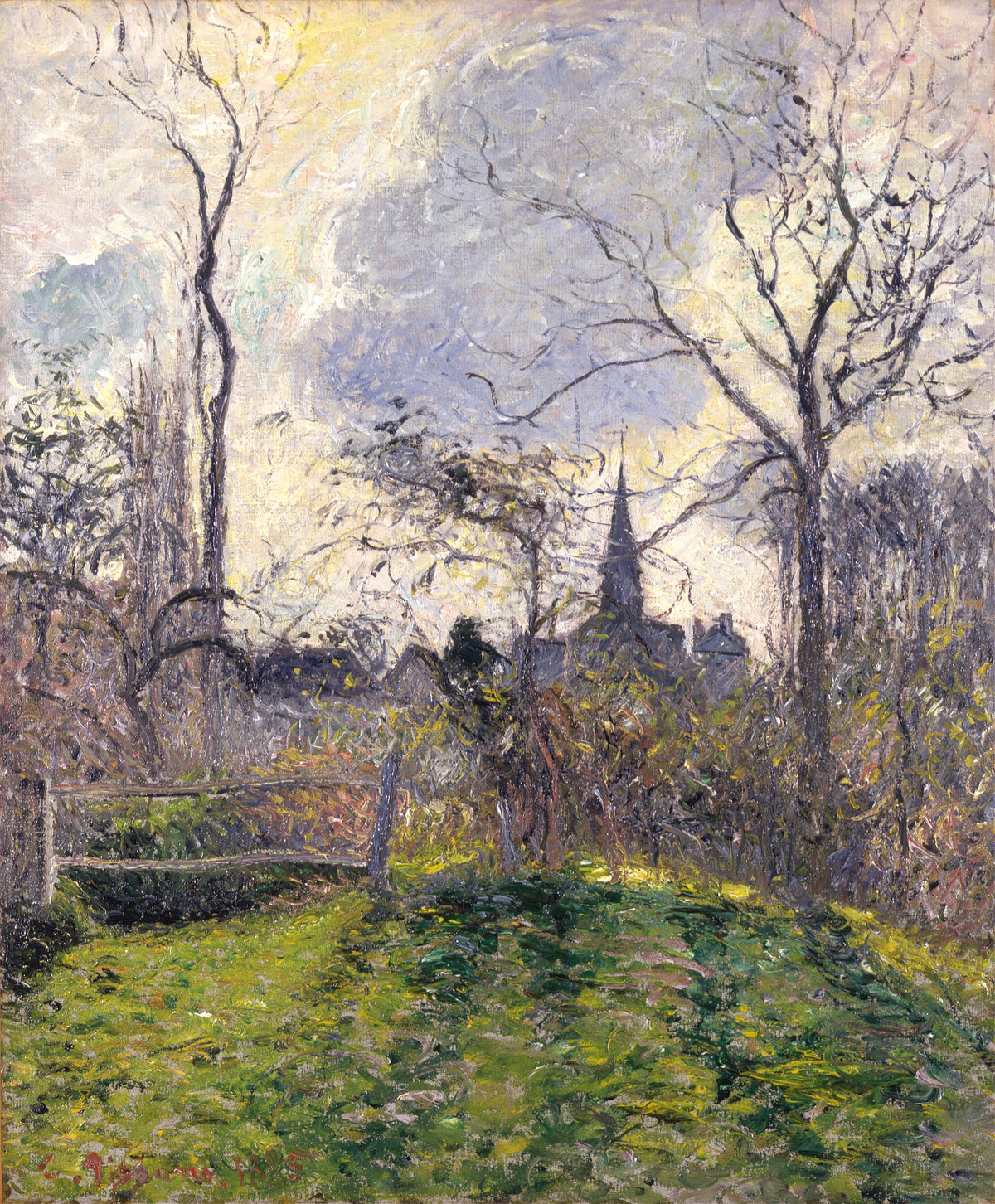 Camille Pissarro - The Bell Tower of Bazincourt (1885)