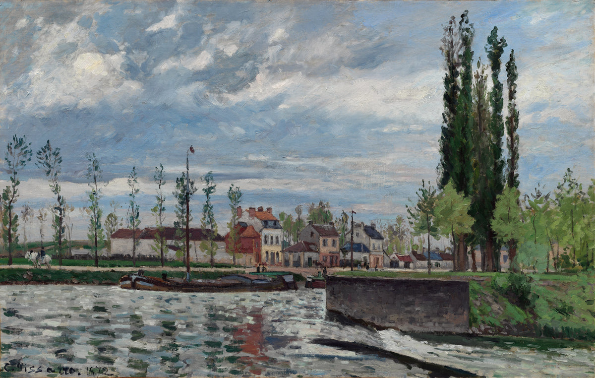 Camille Pissarro - The Lock at Pontoise (1872)