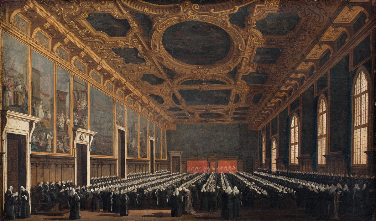 Canaletto - The Doge And Grand Council In Sala Del Maggior Consiglio (1761-1765)