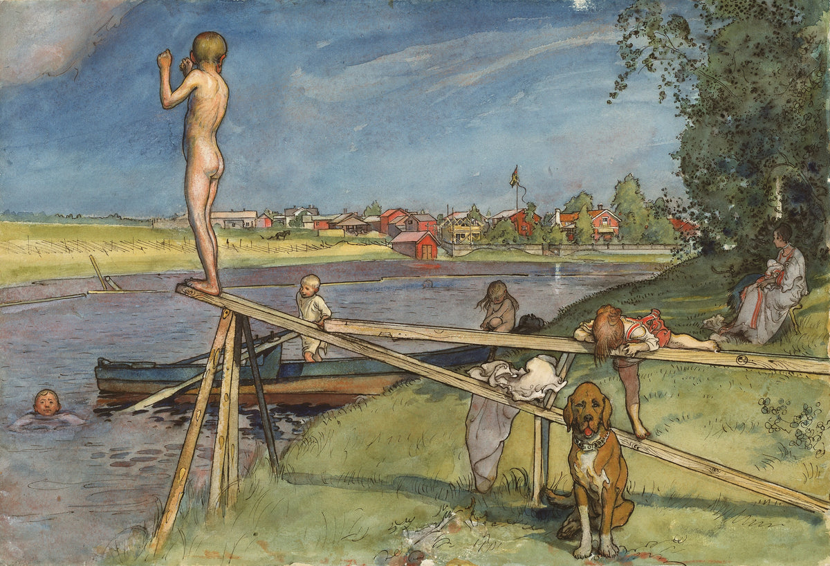 Carl Larsson - A Pleasant Bathing-Place