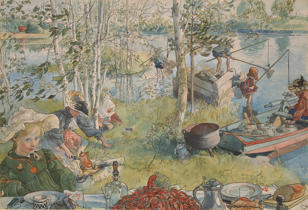 Carl Larsson - Crayfishing
