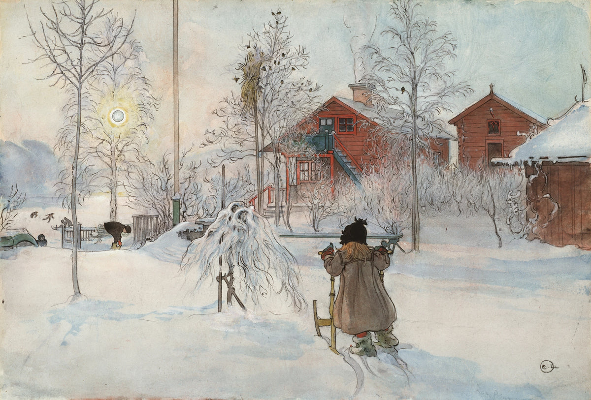 Carl Larsson - The Yard and Washhouse
