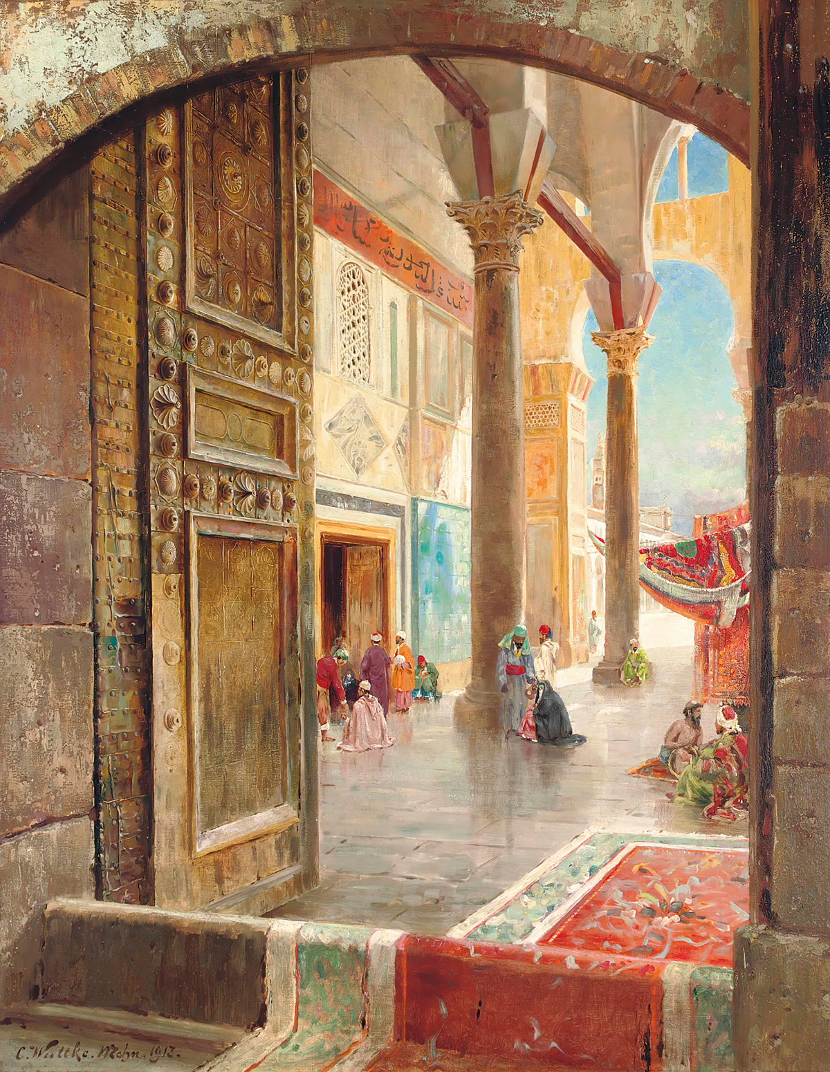 Carl Wuttke - The Great Umayyad Mosque, Damascus (1913)