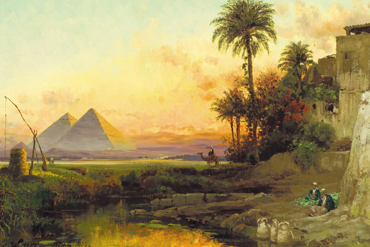 Carl Wuttke - The Pyramids at Dusk (1907)