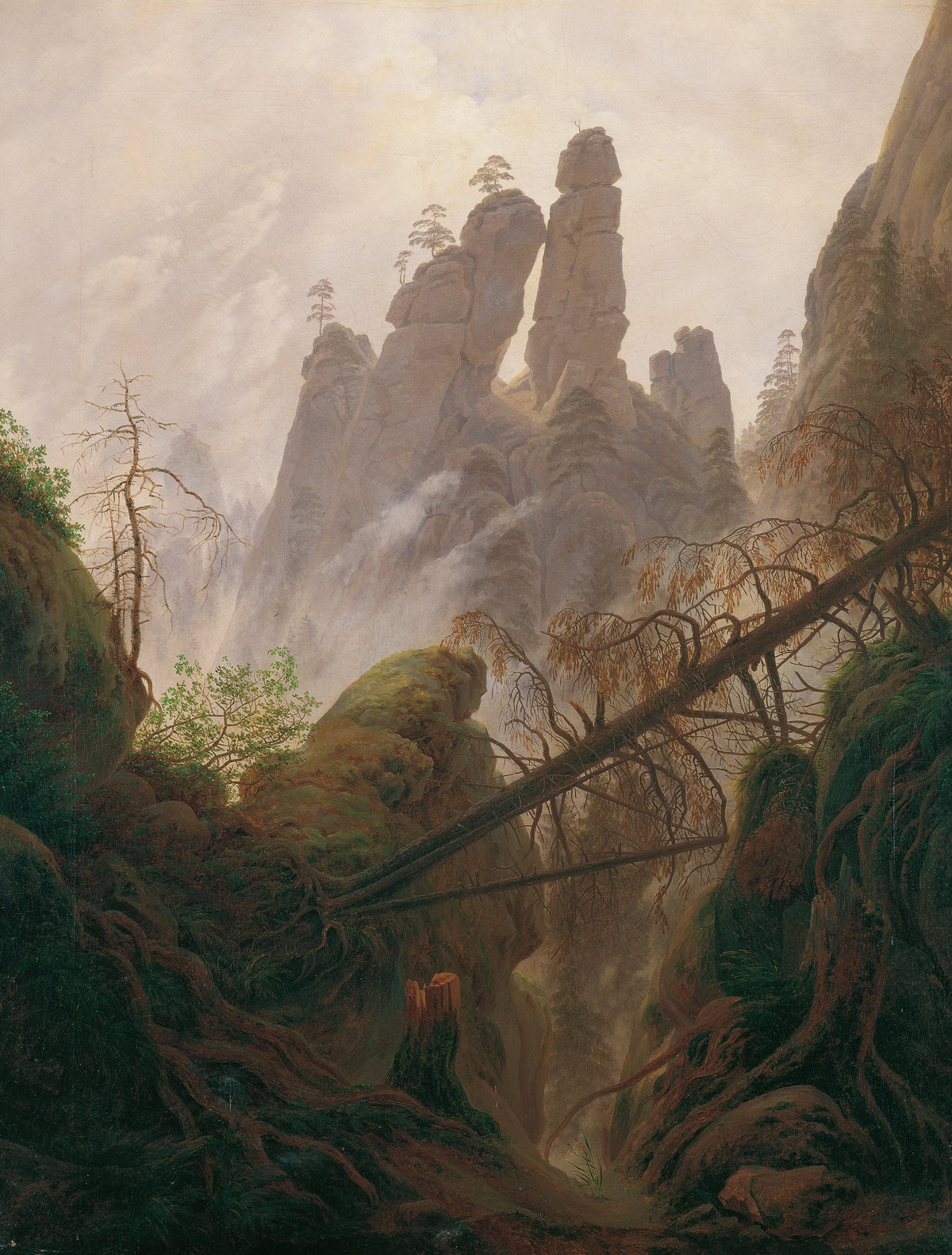 Caspar David Friedrich - Felsenlandschaft im Elbsandsteingebirge (1822-1823)