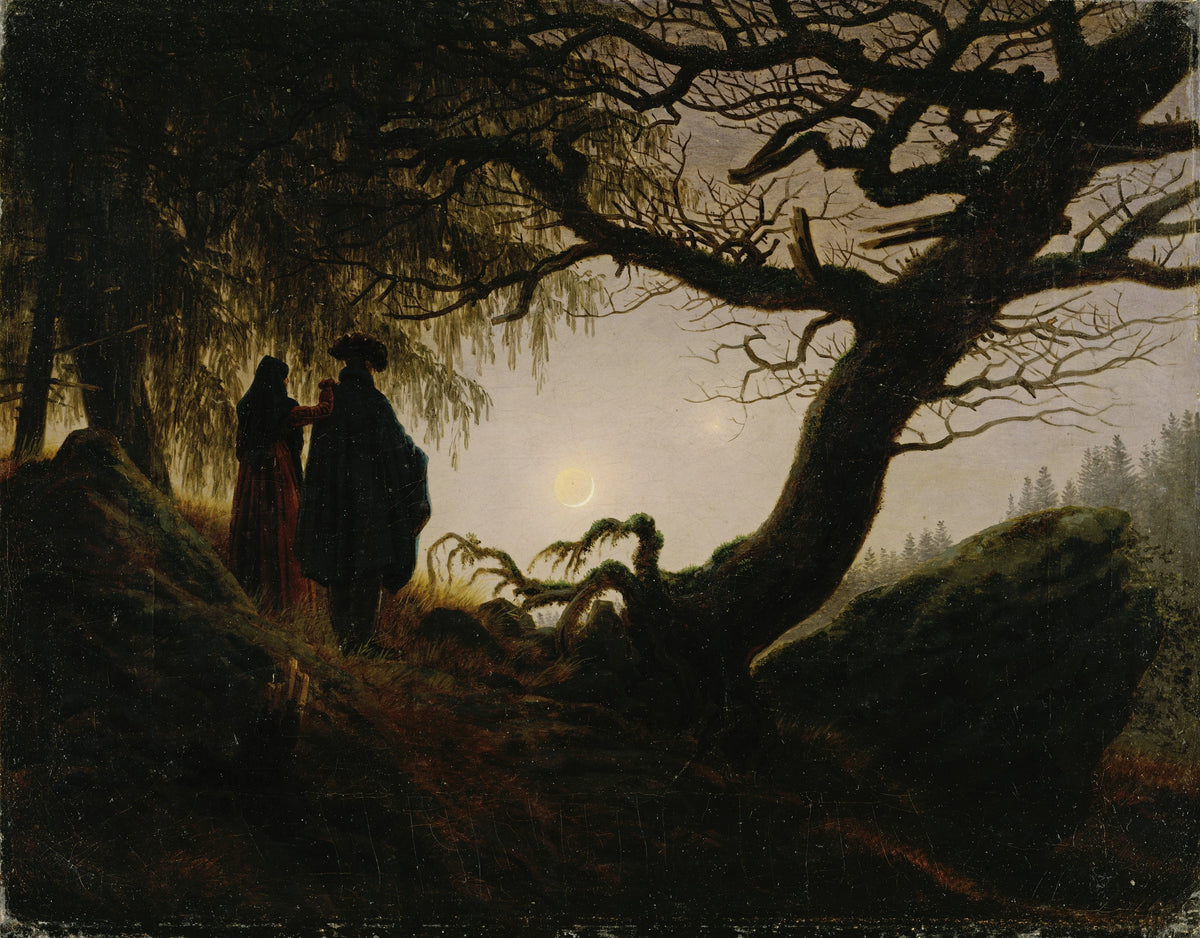Caspar David Friedrich - Man and Woman contemplating the moon (circa 1824)
