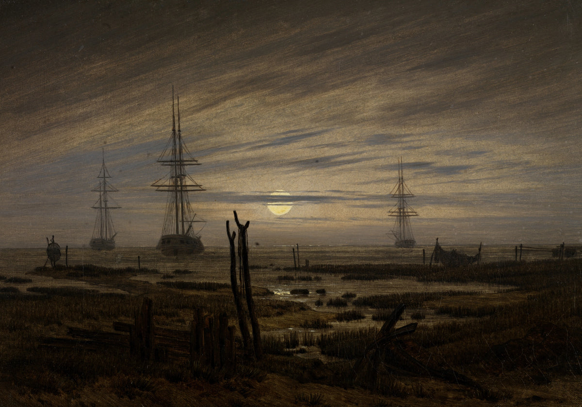 Caspar David Friedrich - Ships at Anchor