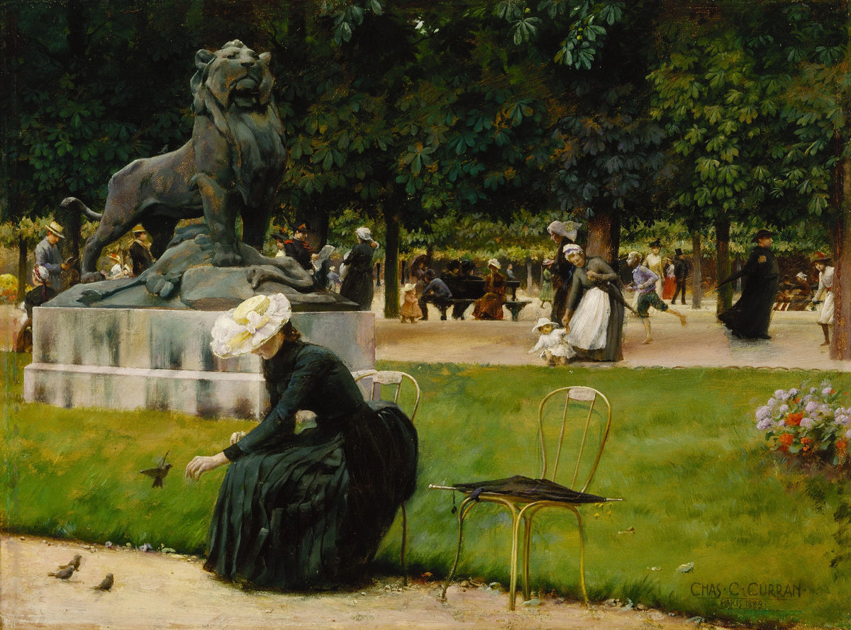 Charles Courtney Curran - In the Luxembourg (Garden) (1889)