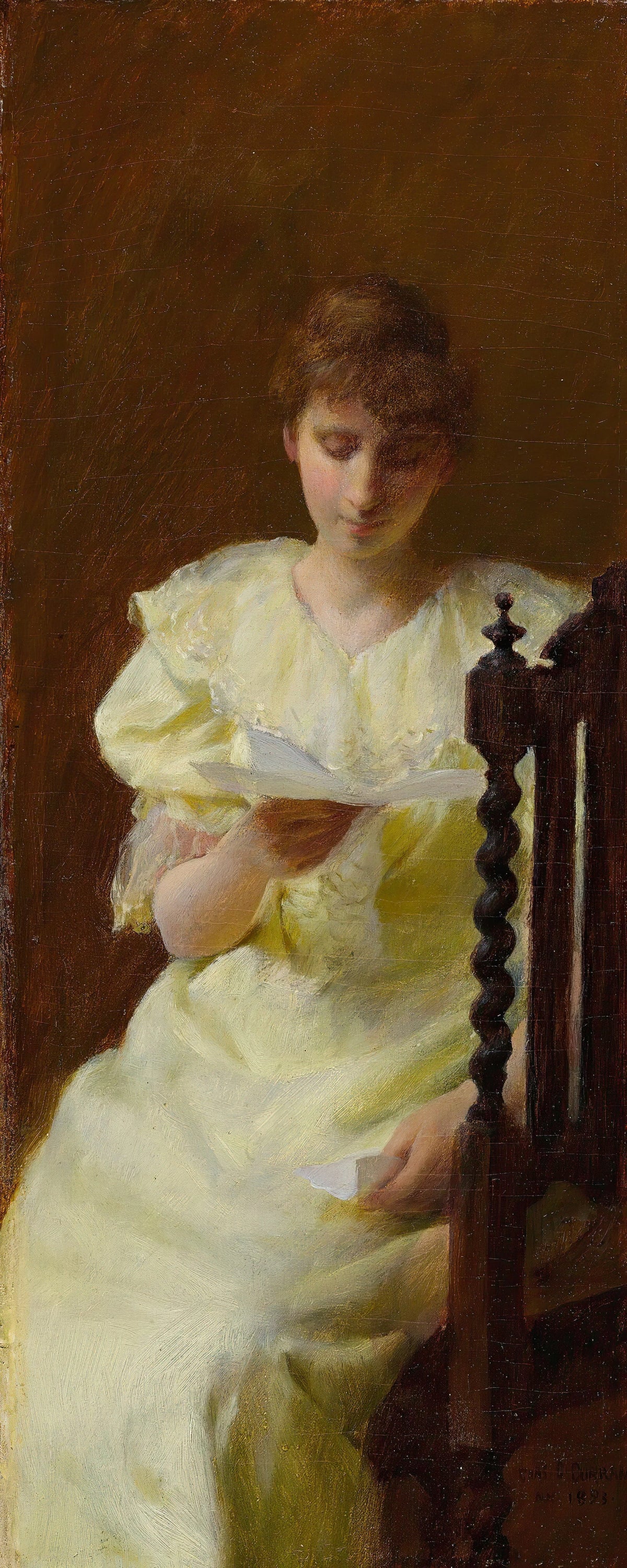 Charles Courtney Curran - Lady In Yellow (1893)