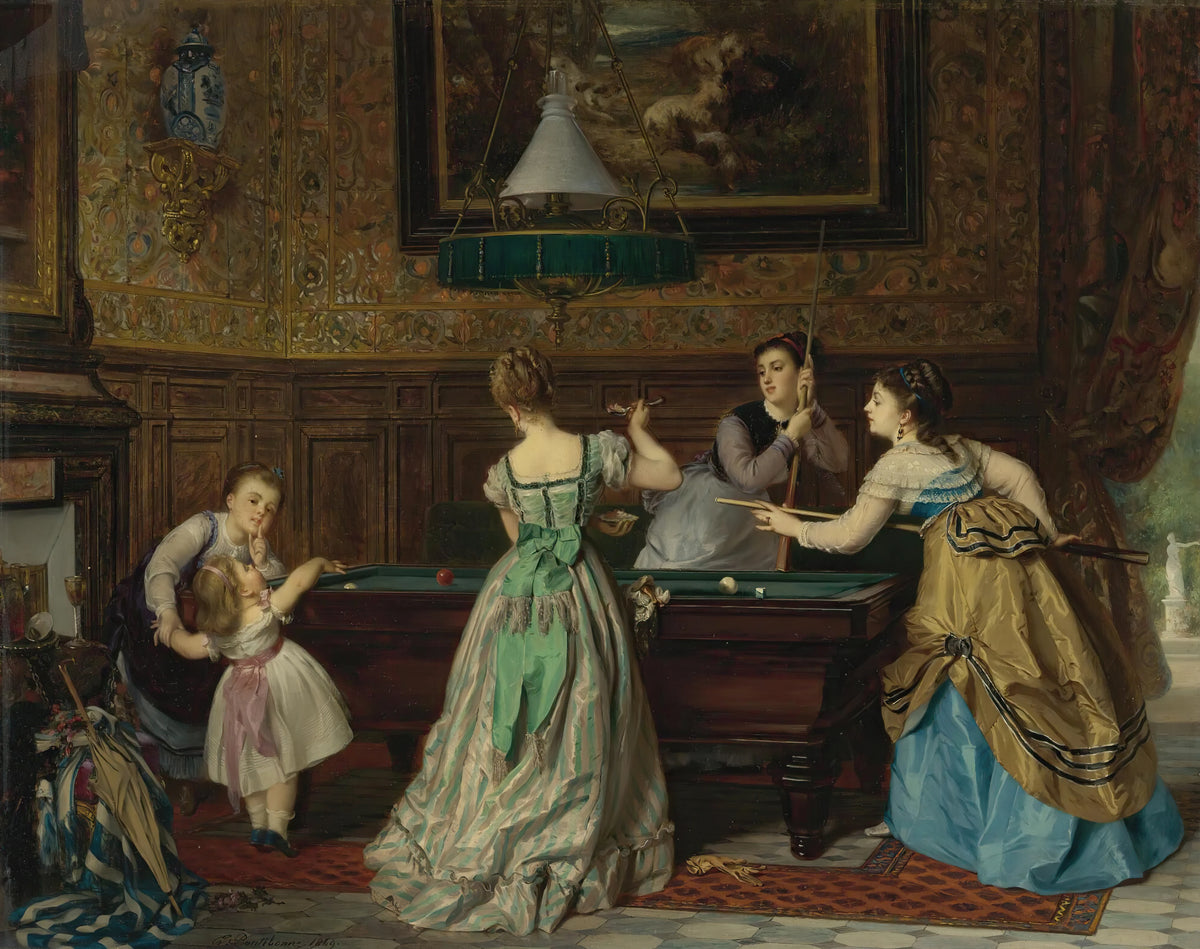 Charles Edouard Boutibonne - Ladies Playing Billiards (1869)