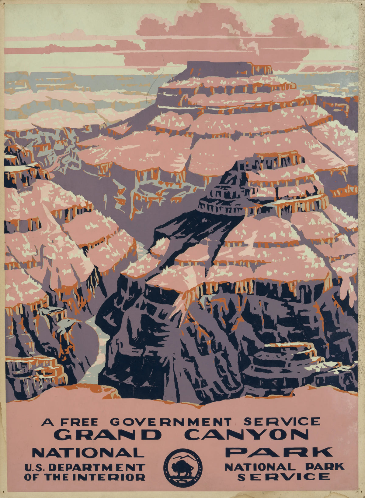 Chester Don Powell - Grand Canyon National Park, a free government service (1938)