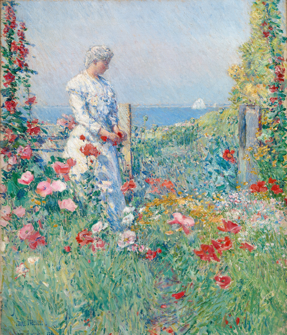 Childe Hassam - In the Garden (Celia Thaxter in Her Garden) (1892)