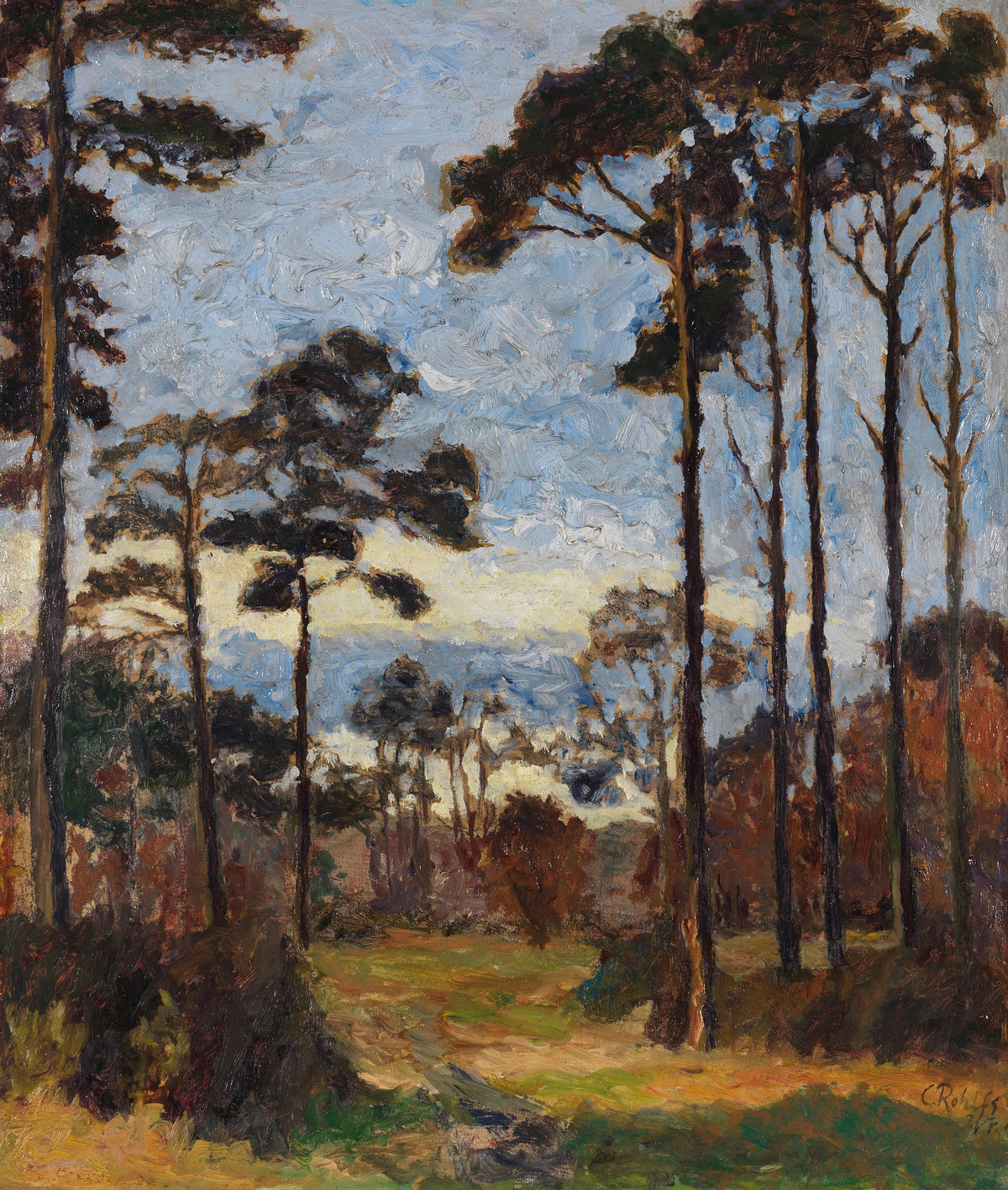 Christian Rohlfs - Kiefern auf dem Ettersberg (1899)