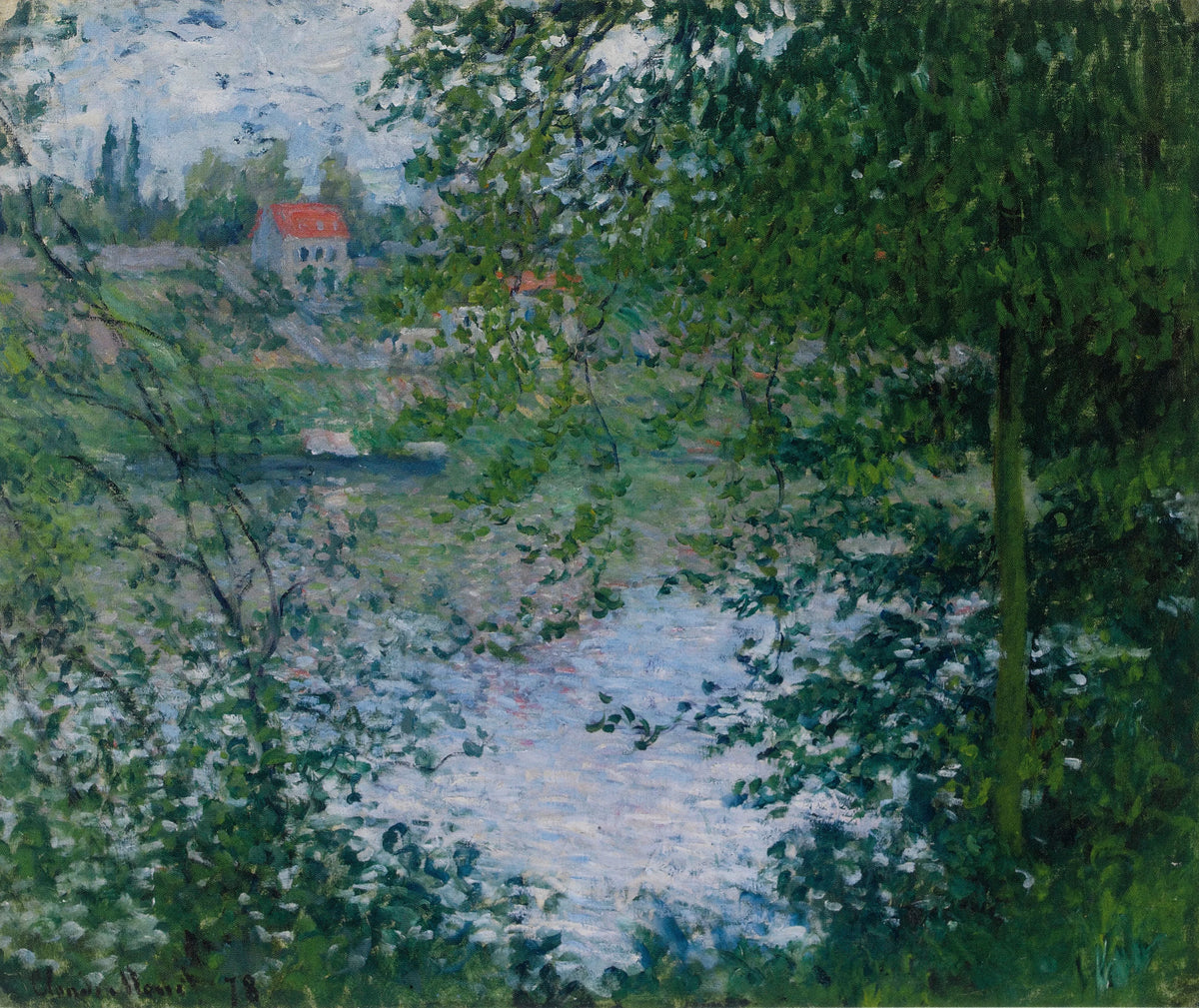 Claude Monet - À Travers Les Arbres, Île De La Grande Jatte (1878)