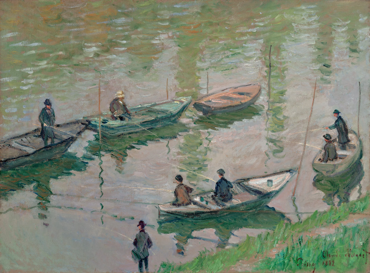 Claude Monet - Fisherman on the Seine near Poissy (1882)