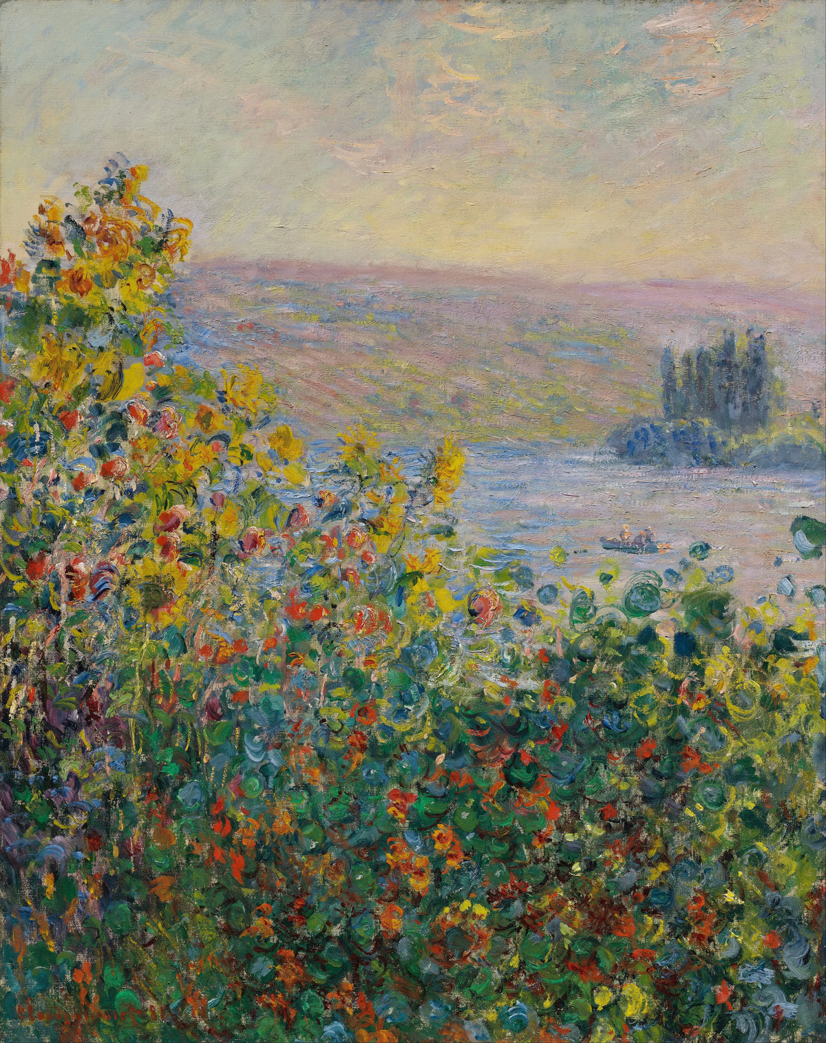 Claude Monet - Flower Beds at Vétheuil (1881)