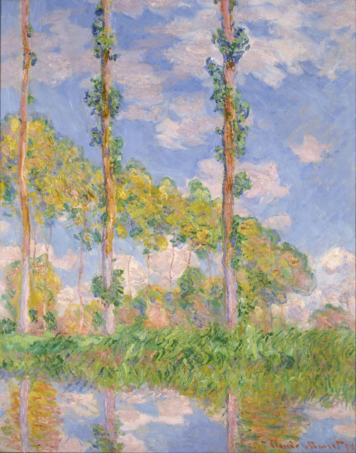 Claude Monet - Poplars in the Sun (1891)