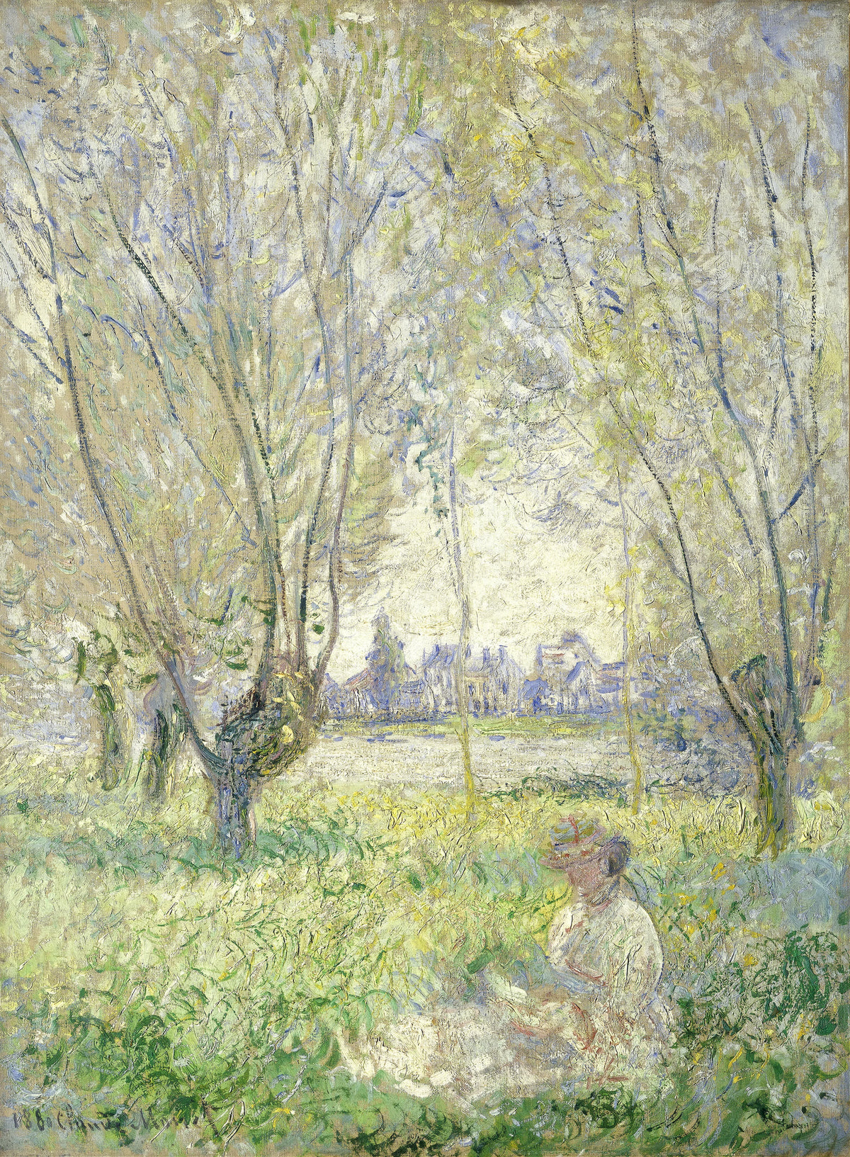 Claude Monet - Woman Seated under the Willows (1880)