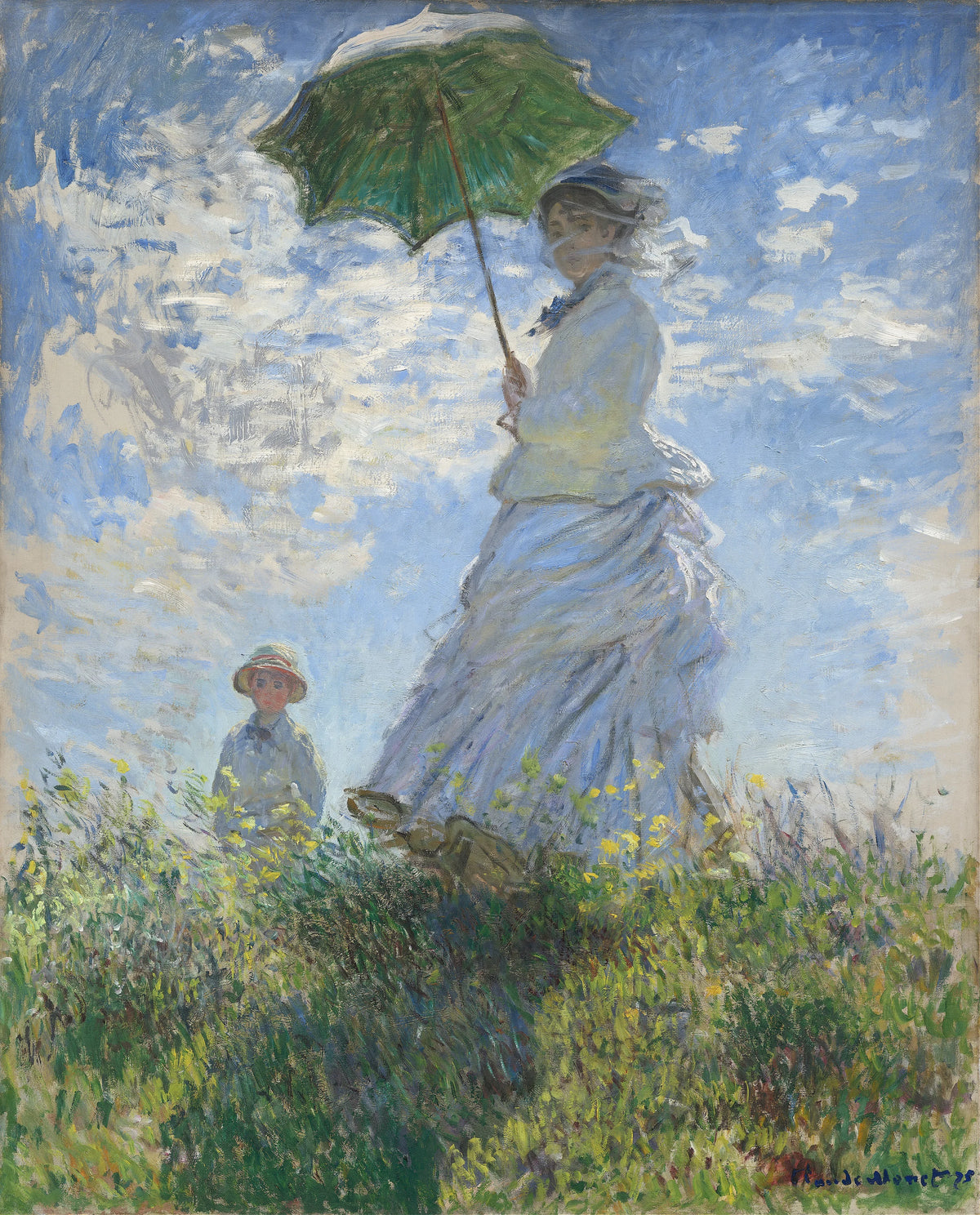 Claude Monet - Woman with a Parasol - Madame Monet and Her Son (1875)