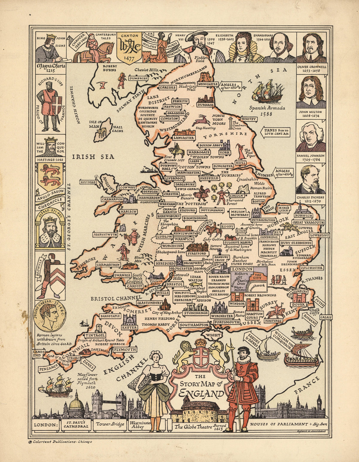 Colortext Publications - The story map of England (1936)
