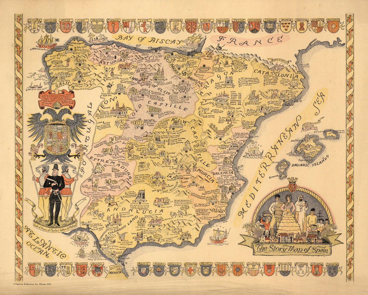 Colortext Publications - The story map of Spain (1935)
