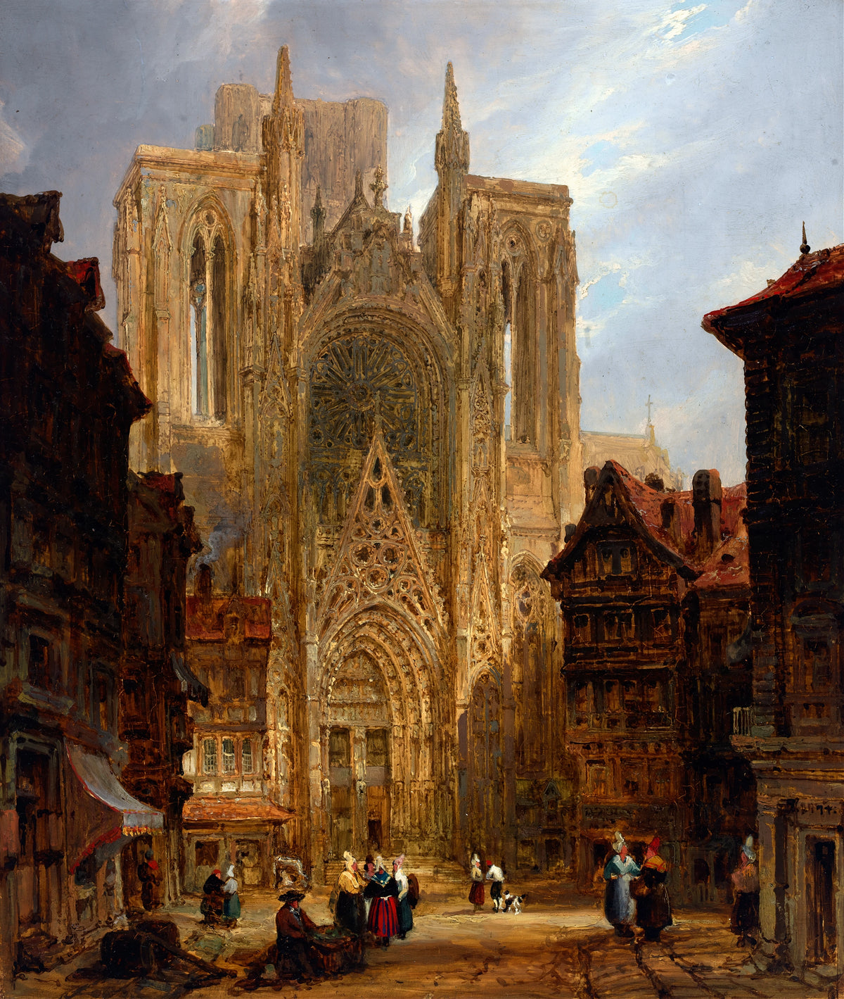 David Roberts - Rouen Cathedral (circa 1796-1826)