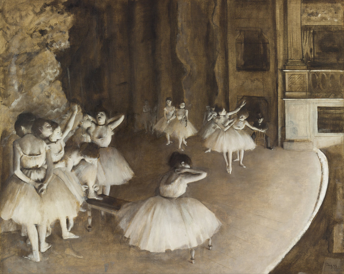 Edgar Degas - Ballet Rehearsal On Stage