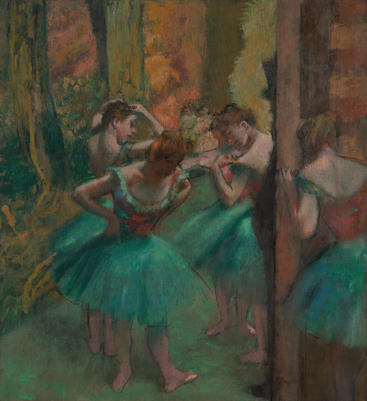 Edgar Degas - Dancers, Pink and Green (circa 1890)