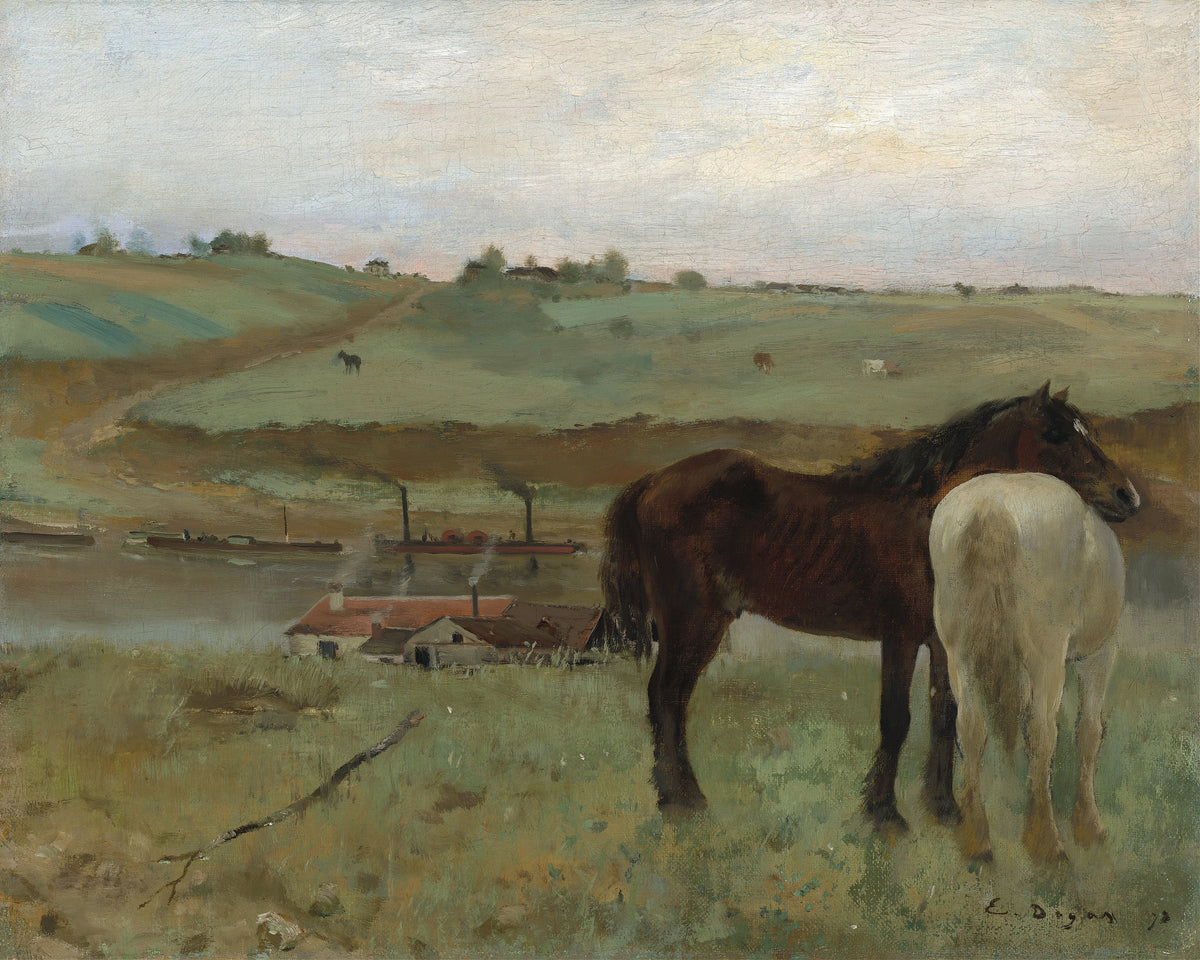 Edgar Degas - Horses in a Meadow (1871)