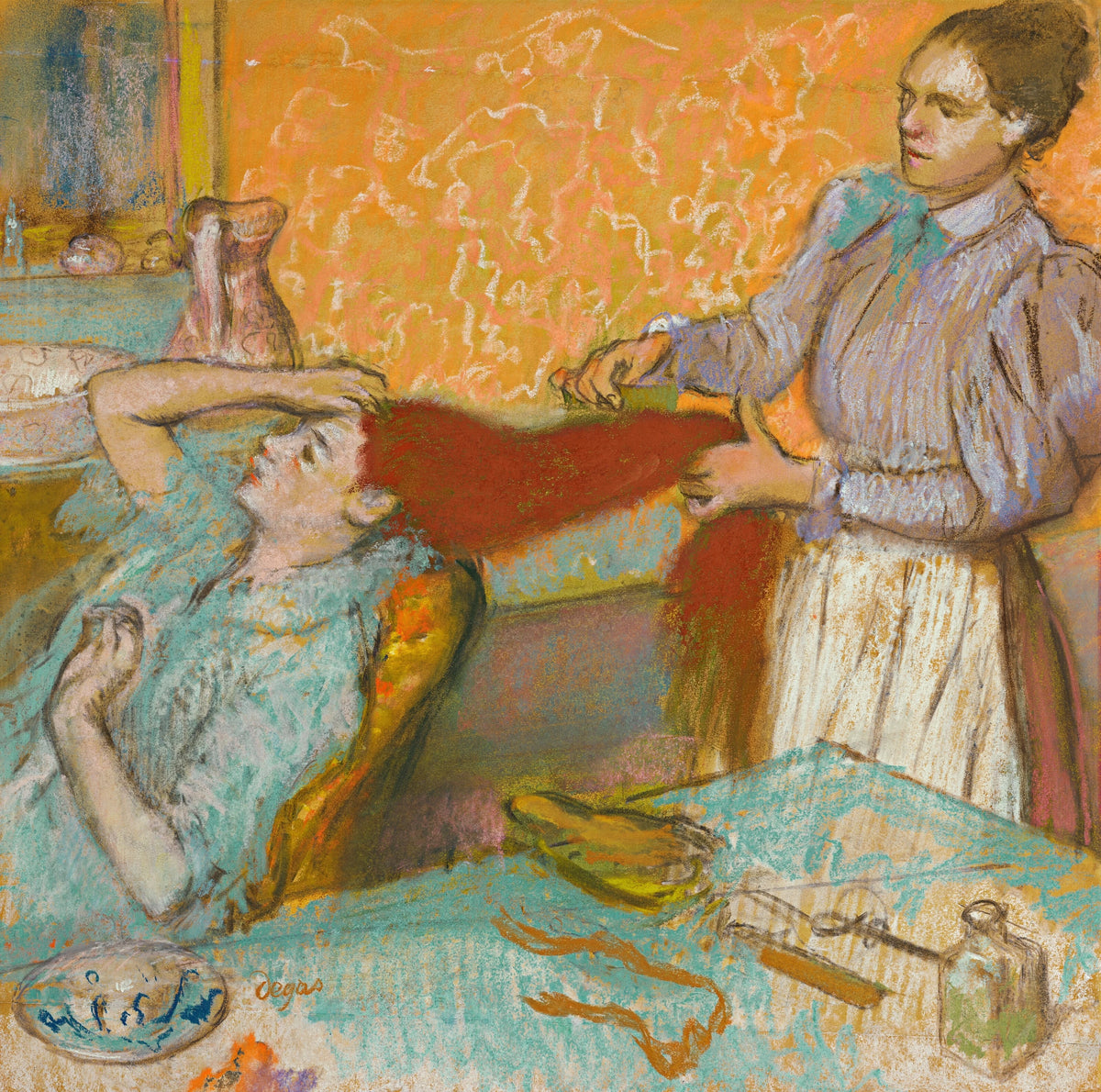 Edgar Degas - La Coiffure (La Toilette) (1892-1895)