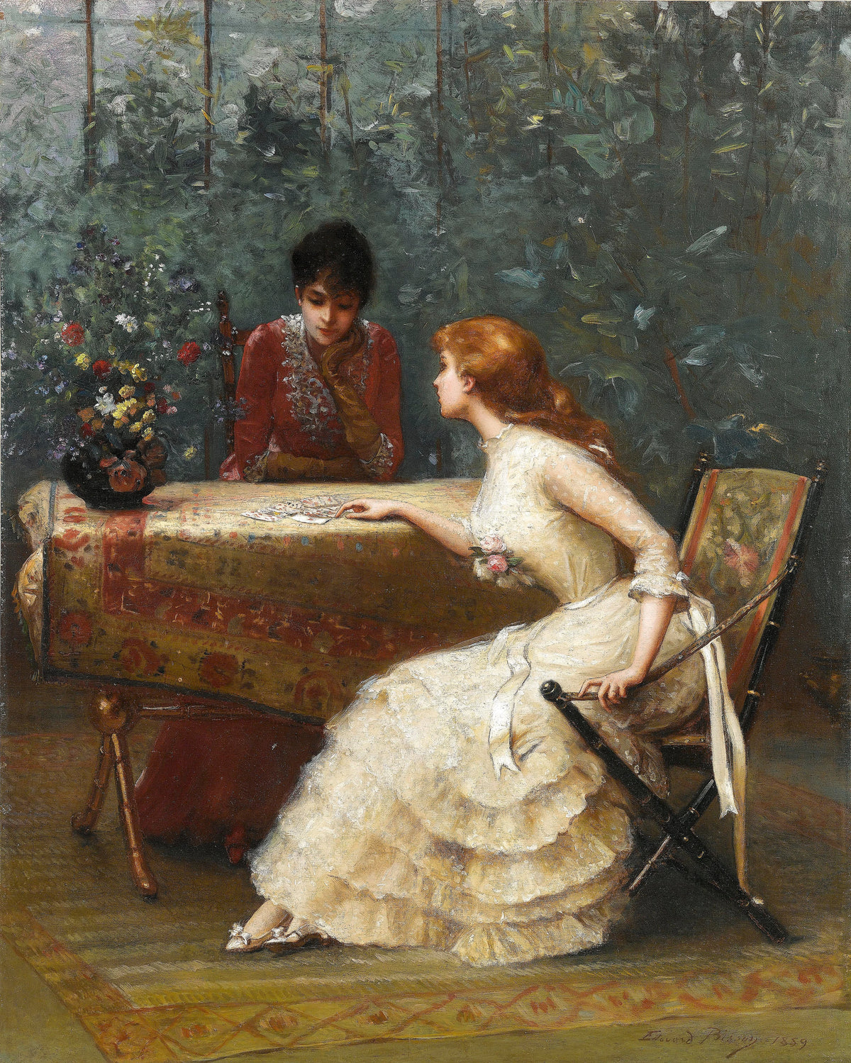 Édouard Bisson - Frage an die Karten (1889)