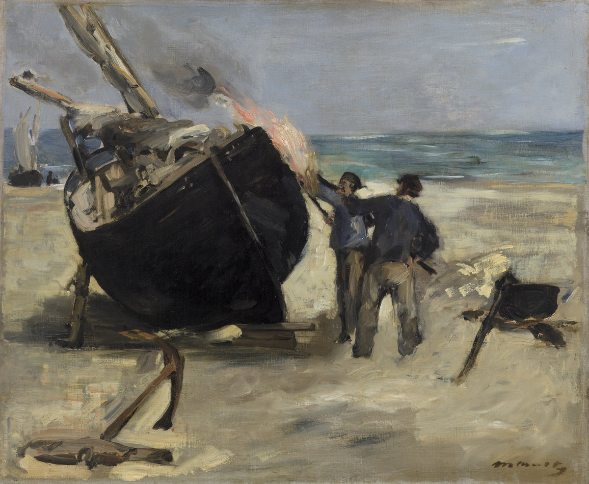 Édouard Manet - Tarring the Boat (Le Bateau goudronné) (1873)