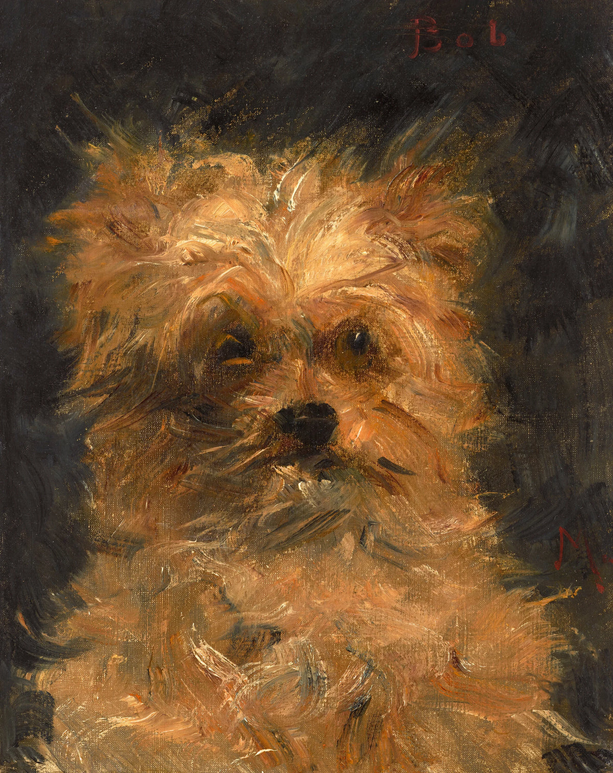 Édouard Manet - Tête du chien 'Bob' (circa 1876)