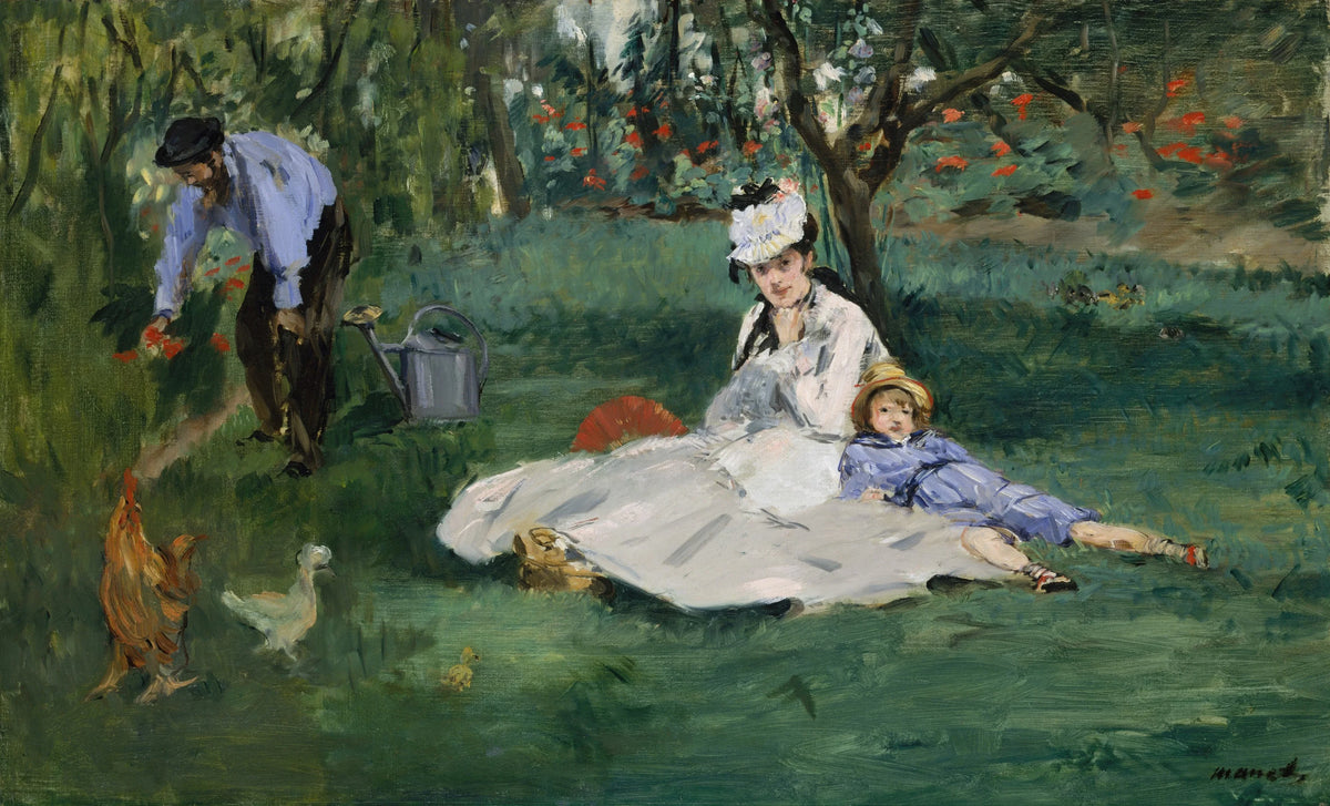 Édouard Manet - The Monet Family in Their Garden at Argenteuil (1874)