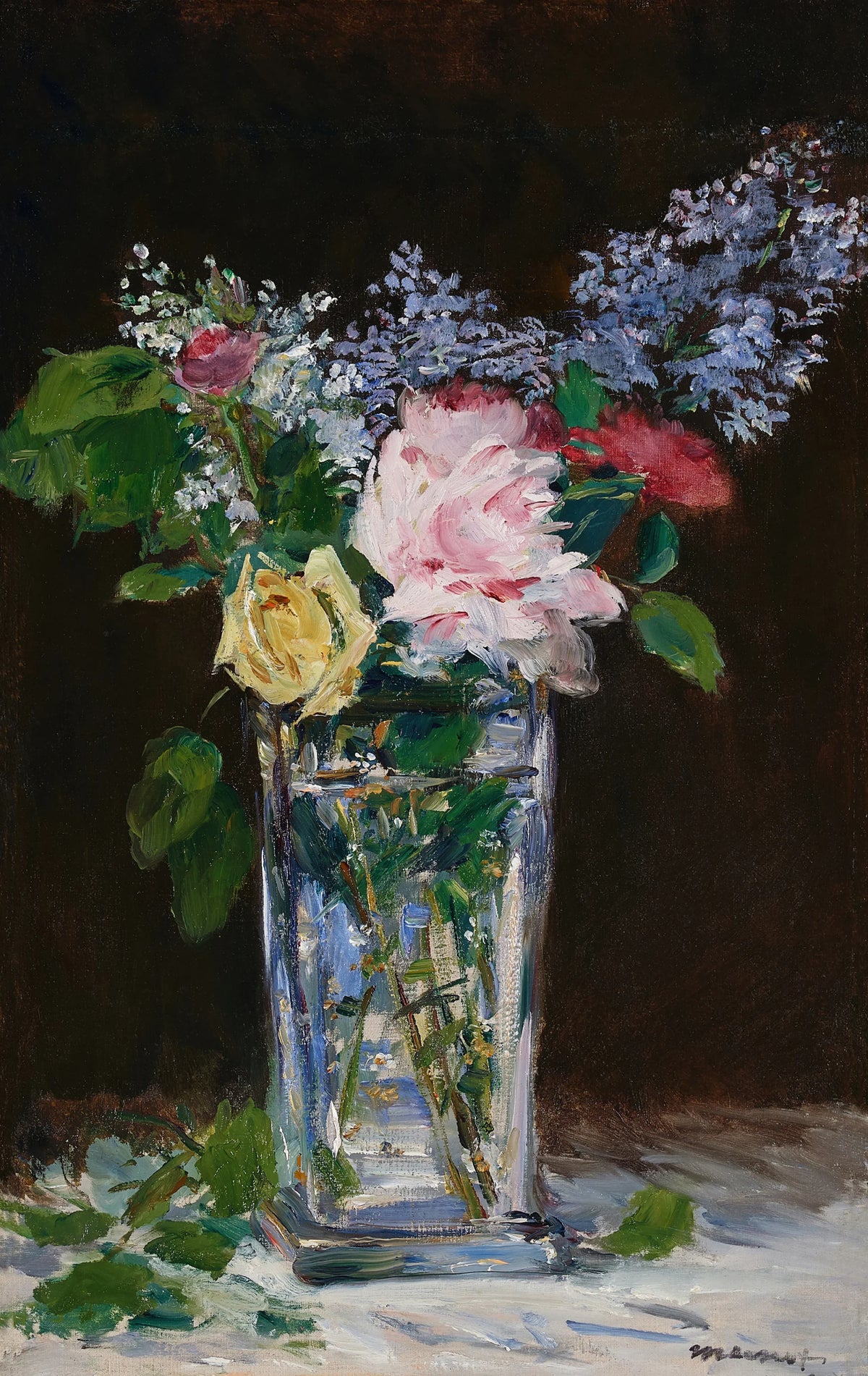 Édouard Manet - Vase de fleurs, roses et lilas (1882)
