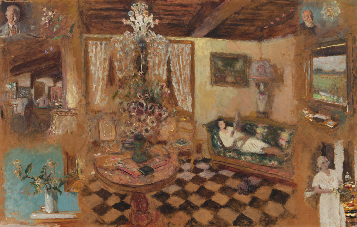 Édouard Vuillard - Carton d'étude I, Pont-L'Évêque (1932)