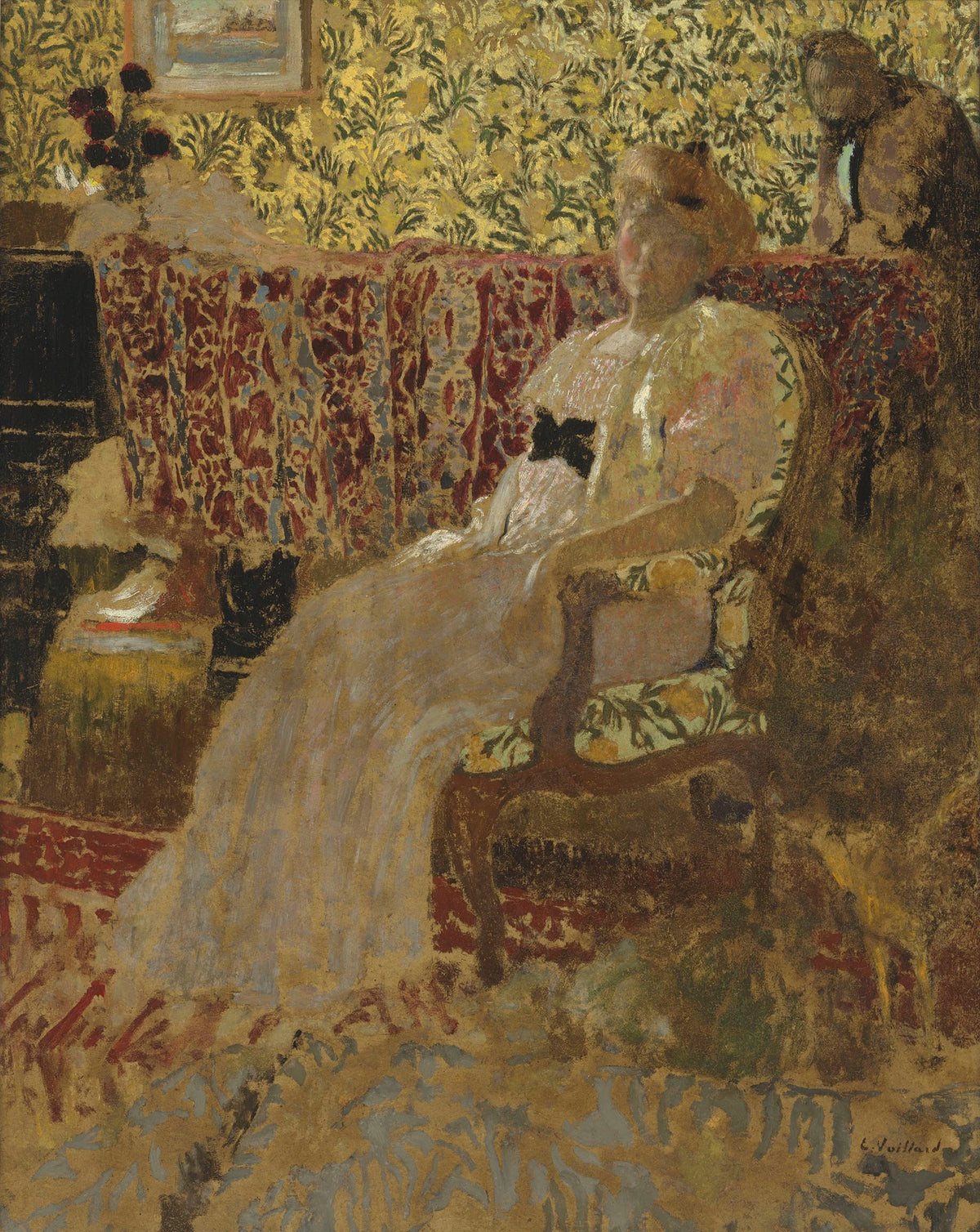 Édouard Vuillard - La femme au fauteuil (Misia et Thadée Natanson) (1896)